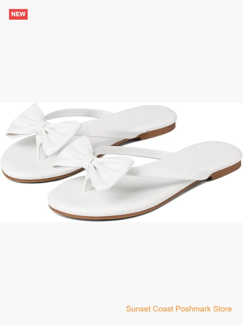 Womens Bow Knot Thong Sandals Flat Flip Flops Casual Summer Beach Shoes